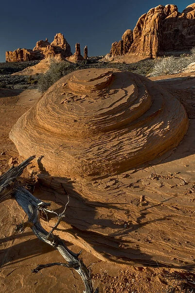 Landscape with eroded sandstones, Utah, USA