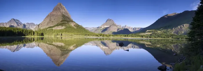 Framed Print : Landscape of Glacier National Park with mountains reflected in lake, Glacier National Park, Montana, USA Framed Print : Landscape of Glacier National Park with mountains reflected in lake, Glacier National Park, Montana, USA