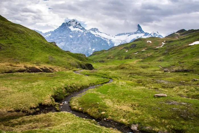 Framed Print : Landscape of the Grindelwald-First hiking route Framed Print : Landscape of the Grindelwald-First hiking route