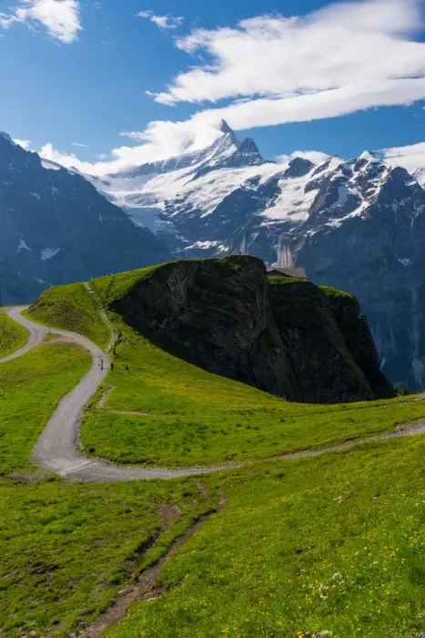 Framed Print : Landscape of the Grindelwald-First hiking route Framed Print : Landscape of the Grindelwald-First hiking route