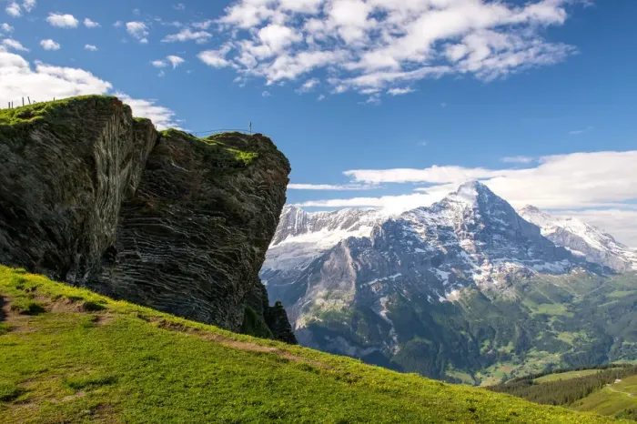 Framed Print : Landscape of the Grindelwald-First hiking route Framed Print : Landscape of the Grindelwald-First hiking route