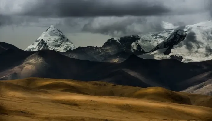 Framed Print : landscape of himalayas range in Tibet Framed Print : landscape of himalayas range in Tibet