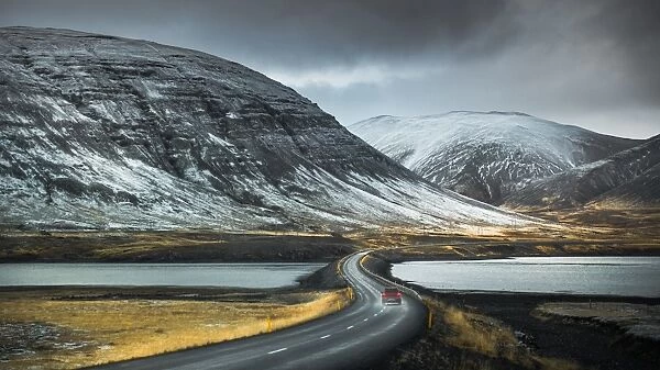landscape along Iceland scenic road
