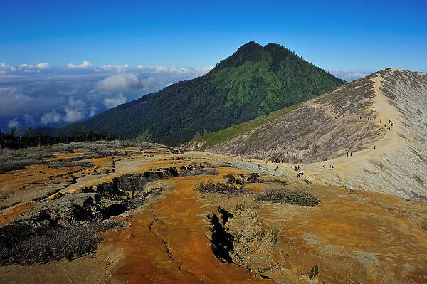 Landscape of Ijen crater, Indonesia