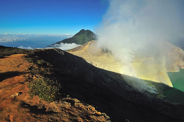 Landscape of Ijen crater, Indonesia