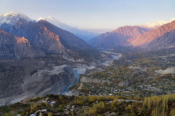 The landscape of Karakoram Highway from Hunza valley, Pakistan
