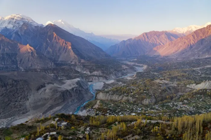 Framed Print : The landscape of Karakoram Highway from Hunza valley, Pakistan Framed Print : The landscape of Karakoram Highway from Hunza valley, Pakistan