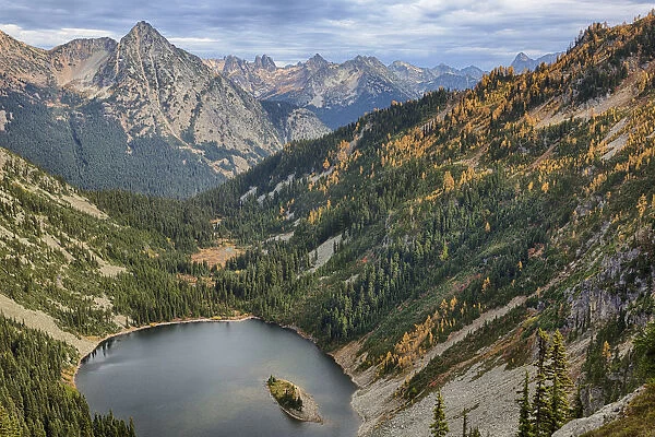 Landscape with Lake Ann, Wenatchee National Forest, Washington State, USA
