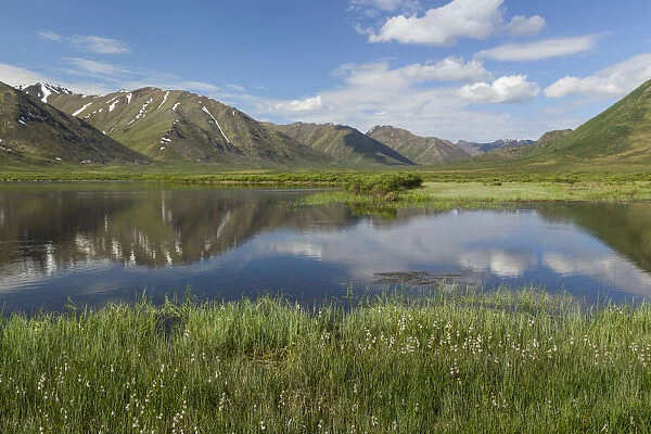 Landscape with lake in Tombstone Territorial Park, Yukon Territory, Canada
