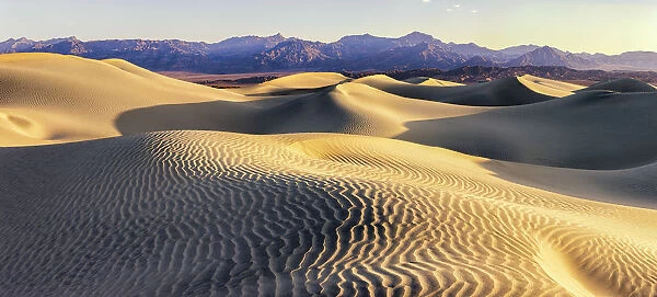 Landscape of Mesquite Sand Dunes, Death Valley, California, USA