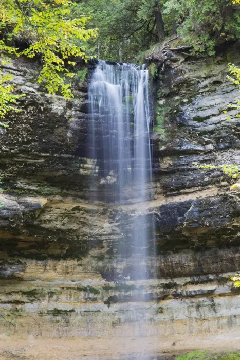 Framed Print : Landscape with Munising Falls waterfall, Munising, Pictured Rocks National Lakeshore, Michigan, USA Framed Print : Landscape with Munising Falls waterfall, Munising, Pictured Rocks National Lakeshore, Michigan, USA