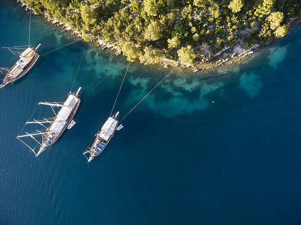 Landscape, Nature, adriatic sea, aerial view, boat, croatia, drone point of view