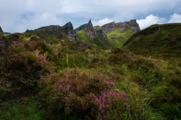 Framed Print : Landscape of Quiraings trekking route, Isle of Skye