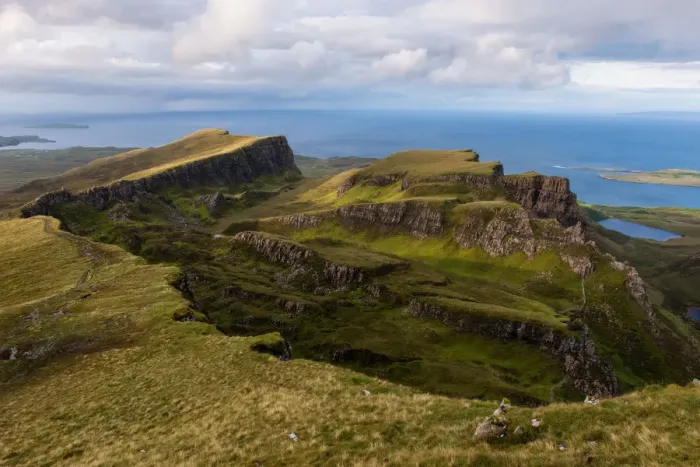 Framed Print : Landscape of Quiraings trekking route, Isle of Skye