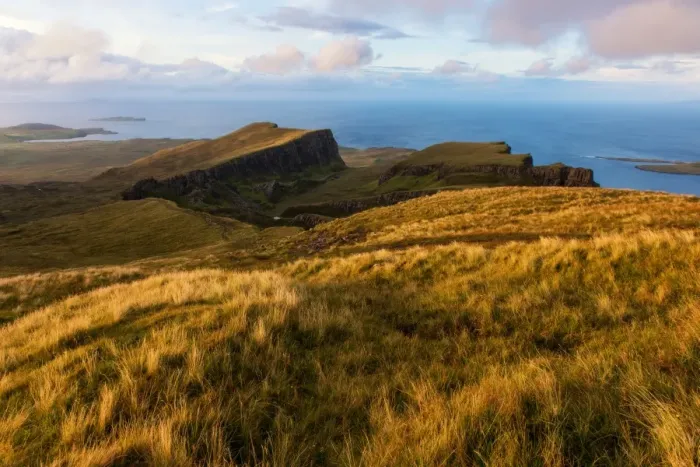 Framed Print : Landscape of Quiraings trekking route, Isle of Skye Framed Print : Landscape of Quiraings trekking route, Isle of Skye