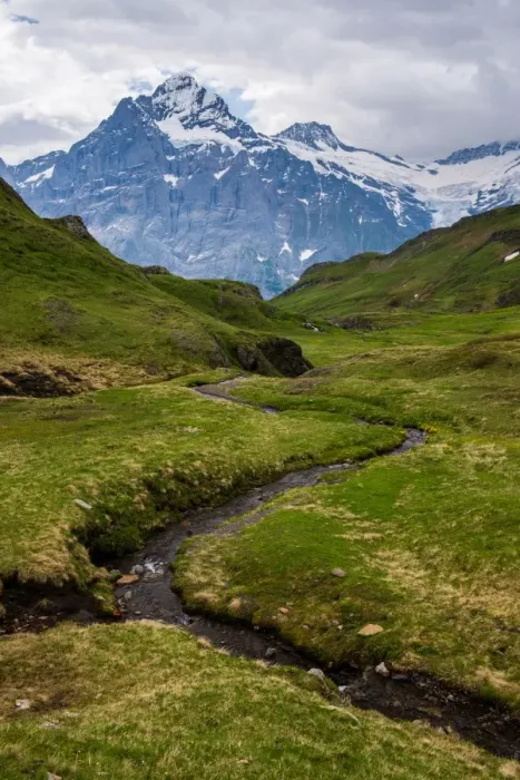 Framed Print : Landscape view of Grindelwald-First hiking route