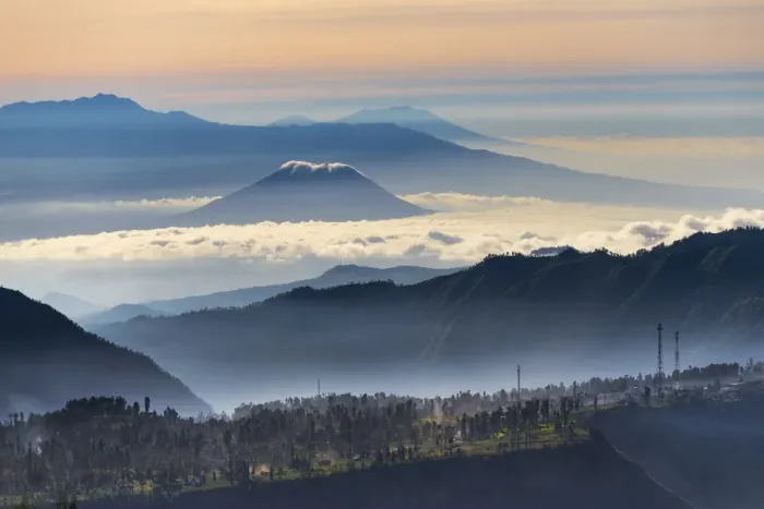 Framed Print : Landscape view of Java island Framed Print : Landscape view of Java island