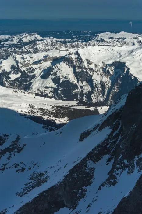 Framed Print : Landscape view from Jungfraujoch