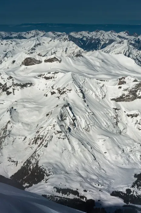 Framed Print : Landscape view from Jungfraujoch