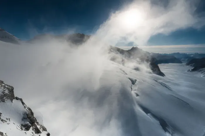 Framed Print : Landscape view from Jungfraujoch Framed Print : Landscape view from Jungfraujoch