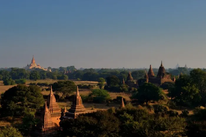 Framed Print : Landscape view of Old Bagan, Myanmar
