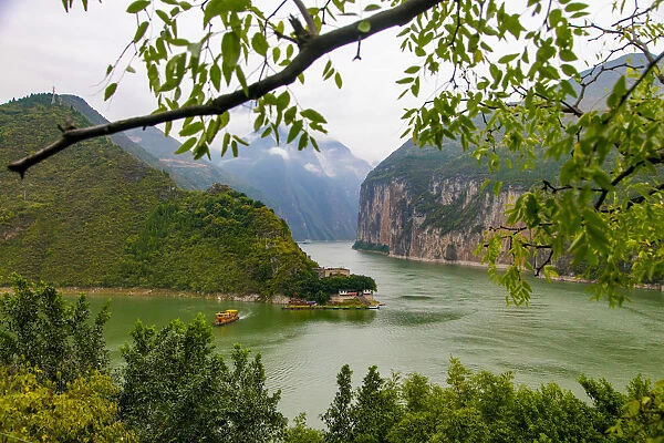 Landscape with Yangtze River, White Emperor City, Baidicheng, China