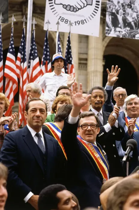 Framed Print : Lane Kirkland and Mario Cuomo During Parade Framed Print : Lane Kirkland and Mario Cuomo During Parade