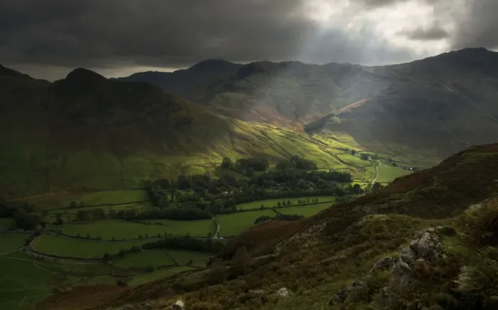 Framed Print : Langdale from Pike Howe Framed Print : Langdale from Pike Howe