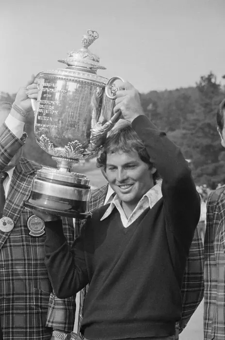 Framed Print : Lanny Wadkins Holding Trophy Above Head Framed Print : Lanny Wadkins Holding Trophy Above Head