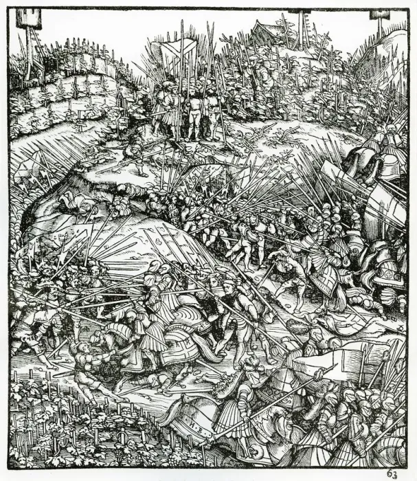 Framed Print : Lansquenets in battle, copper engraving, from book by Baader 1650, depicting the peasant uprisings, Germany Framed Print : Lansquenets in battle, copper engraving, from book by Baader 1650, depicting the peasant uprisings, Germany