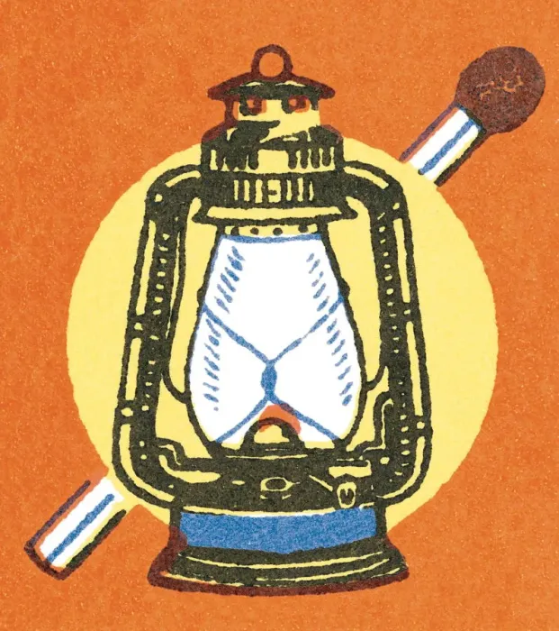 Framed Print : Lantern and match Framed Print : Lantern and match