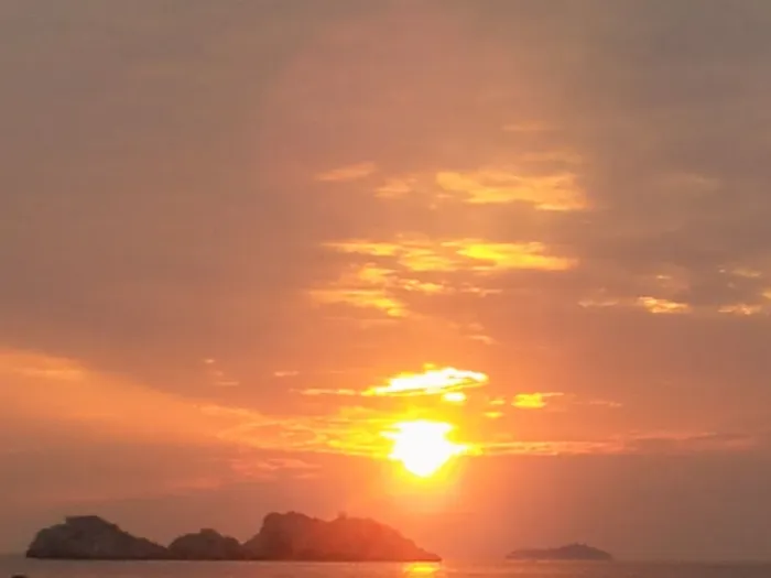 Framed Print : Lapad beach at sunset, Dubrovnik