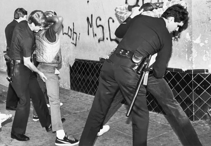Framed Print : LAPD Search Suspected Gang Members Framed Print : LAPD Search Suspected Gang Members