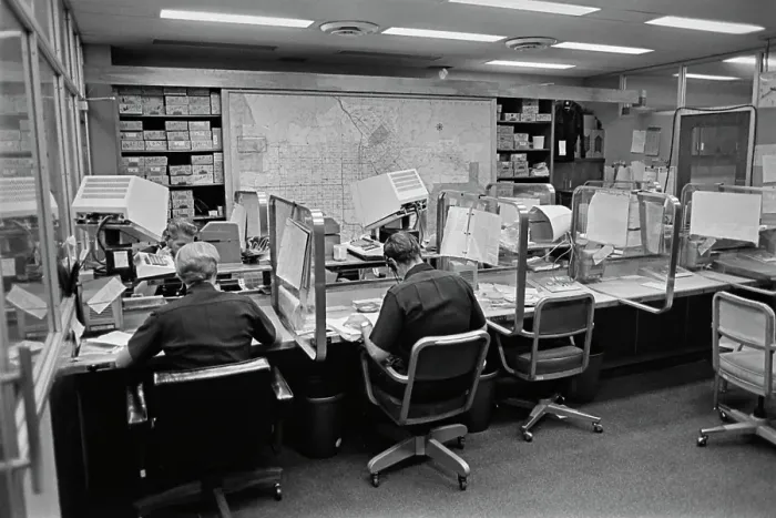 Framed Print : LAPD West Valley Station Dispatch Room, Reseda, San Fernando Valley, LA Framed Print : LAPD West Valley Station Dispatch Room, Reseda, San Fernando Valley, LA