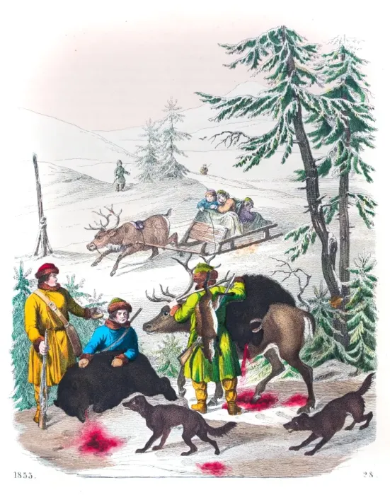 Framed Print : Lapland Finland engraving 1853