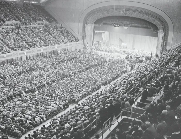 Framed Print : Large Audience for Herbert Hoover Address Framed Print : Large Audience for Herbert Hoover Address