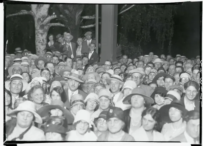 Framed Print : Large Crowd Outside Governor Building Framed Print : Large Crowd Outside Governor Building