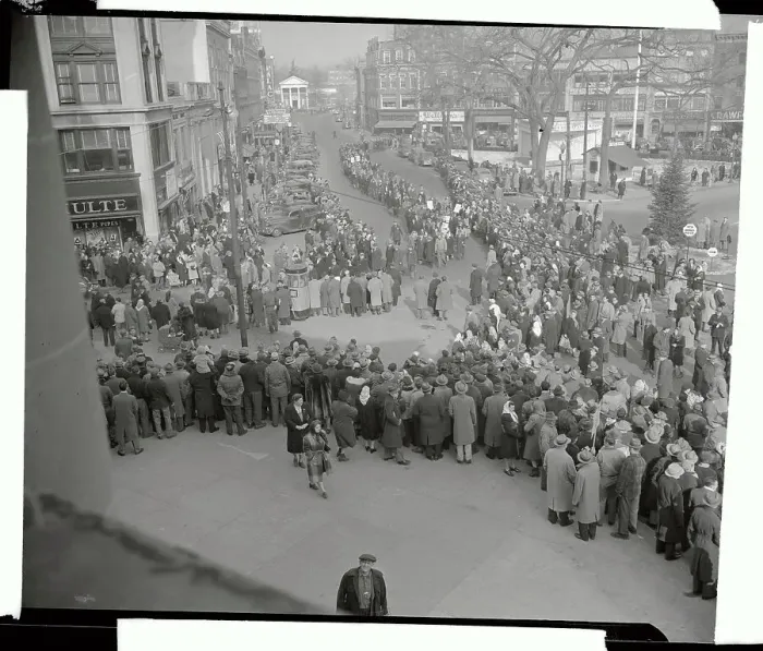 Framed Print : Large Crowd of People During a Plant Protest Framed Print : Large Crowd of People During a Plant Protest