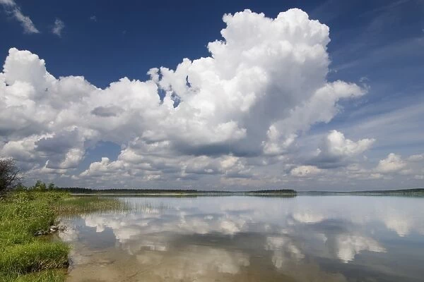 Large Cumulus Clouds Over Anglin Lake
