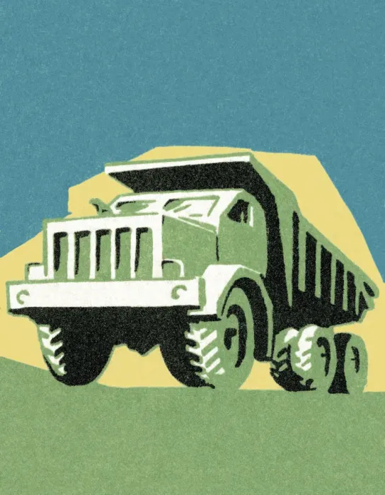 Framed Print : Large Dump Truck Framed Print : Large Dump Truck