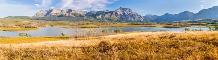 Framed Print : Large Panorama of Maskinonge Lake at Waterton Lakes Canada Framed Print : Large Panorama of Maskinonge Lake at Waterton Lakes Canada