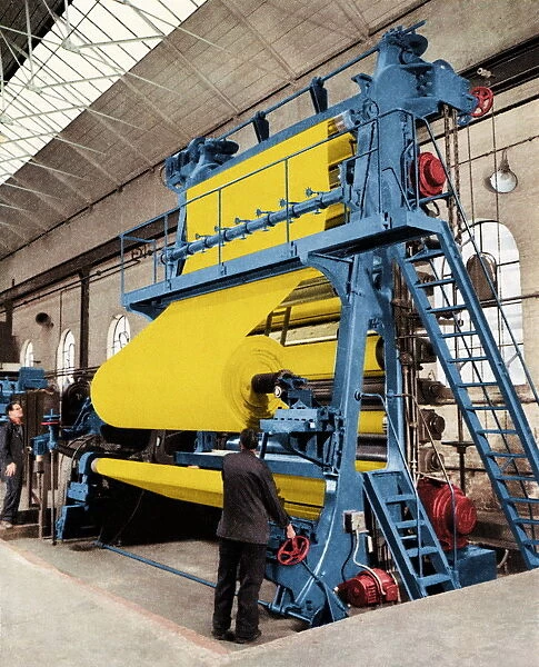 Large Paper Roller in a Paper Mill