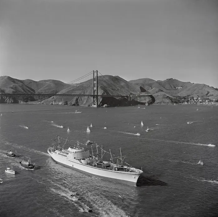 Framed Print : Large Ship Fleet in Ocean Framed Print : Large Ship Fleet in Ocean