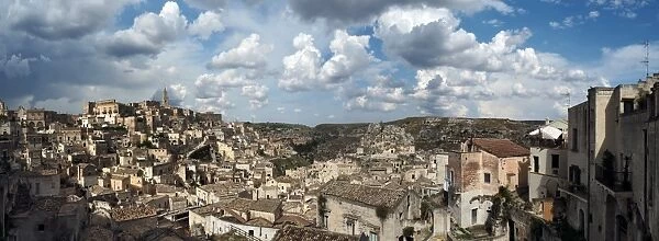 Large Size Panorama View Of Matera, Basilicata, Southern Italy