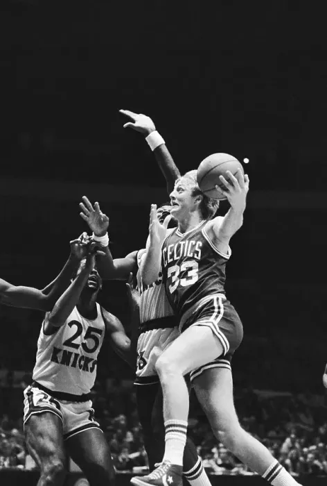 Framed Print : Larry Bird Dunking Basketball During Game Framed Print : Larry Bird Dunking Basketball During Game
