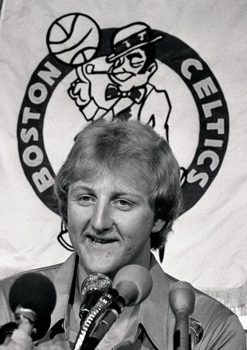 Framed Print : Larry Bird at Press Conference After Professional Signing Framed Print : Larry Bird at Press Conference After Professional Signing