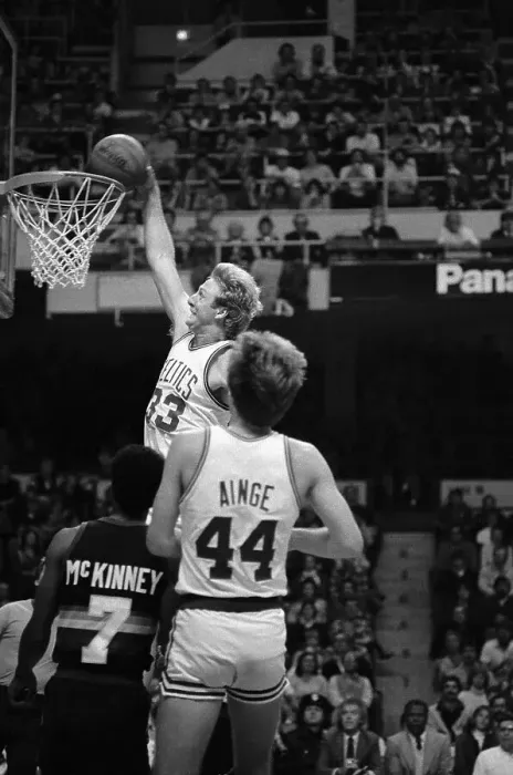 Framed Print : Larry Bird Scoring Against the Denver Nuggets Framed Print : Larry Bird Scoring Against the Denver Nuggets