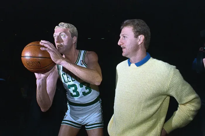 Framed Print : Larry Bird by Sculpture of Himself Framed Print : Larry Bird by Sculpture of Himself