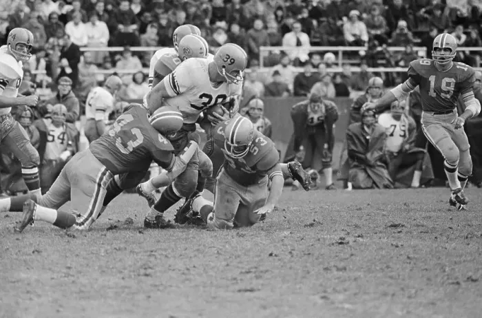 Framed Print : Larry Csonka Plowing Through Pitt Line Framed Print : Larry Csonka Plowing Through Pitt Line