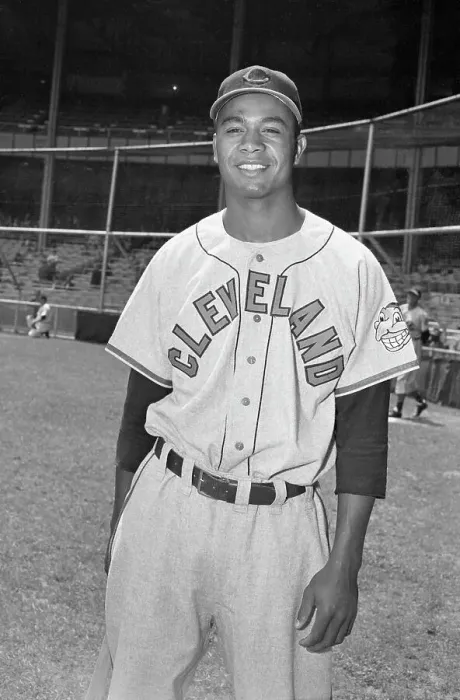 Framed Print : Larry Doby in a Cleveland Indians Uniform Framed Print : Larry Doby in a Cleveland Indians Uniform